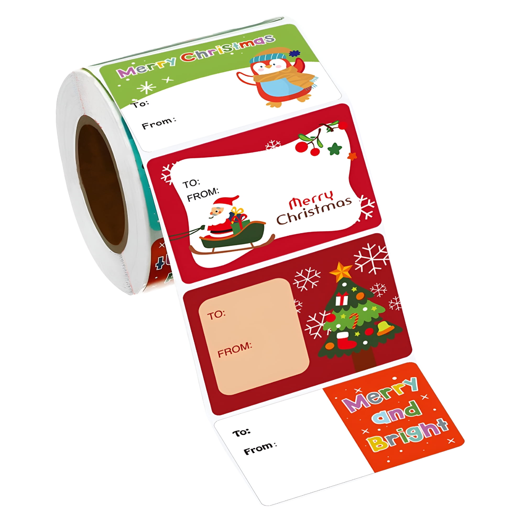 CCOCC 2026 New Christmas Name Tags Stickers,2X1.5 Inch Personalized Christmas Stickers,Christmas Gift Stickers,500Pcs,For Christmas Festive Crafts Name Stickers