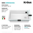 thumbnail image 5 of KRAUS Turino 33” Fireclay Workstation Drop-In / Undermount Single Bowl Kitchen Sink in Gloss White, 5 of 7
