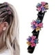 thumbnail image 2 of Pinzas para el pelo trenzadas de encaje de cinco pétalos - Diademas de raso para mujer, pinzas para el pelo antideslizantes para cabello quebradizo/peinados en la parte posterior de la cabeza, 2 of 2