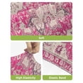 thumbnail image 4 of Boho Pink Bar Stool Covers Set of 2, Middle Century Boho Geometric Abstract Southwestern Stretch Bar Chair Covers with Backs, Removable Pub Counter Height Chair Cover for Kitchen Dining Room Cafe, 4 of 7