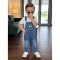 thumbnail image 7 of RUINIXCW Toddler Baby Boy Denim Overalls Tractor Embroidery Sleeveless Jumpsuit, 7 of 7