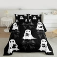 thumbnail image 2 of Manfei Cute Ghost Bedding Comforter Set,Halloween Theme Twin Comforter Sets,Black Bowtie Bow Bedding Set For Girls Boys,Luxury Bedroom Decor Reversible,2-Piece, 2 of 8