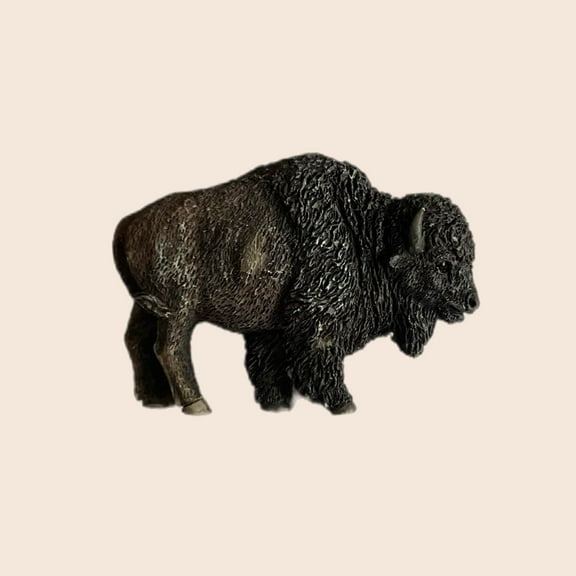 Realistic Buffalo Bison Drawer Pull Cabinet Knob Western w/ Hardware 2.8 in