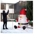 thumbnail image 3 of 6' Inflatable Santa Claus Christmas Decoration with Light - Outdoor Yard Holiday Decor, Garden Party, Rotating Magic Ball, Red, 3 of 9
