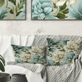 thumbnail image 3 of Designart "Green Petal Damask Melody" Damask Printed Throw Pillow, 3 of 5