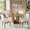 2: Walnut+Beige, variant on Harper & Bright Designs Farmhouse 6 Pieces Dining Table Set for 6, Solid Wood Kitchen Table Set with 4 Upholstered Chairs and Bench, Grey