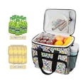 thumbnail image 2 of FORMRS Insulated Cooler Bag 24 Cans Capacity Soft Leakproof Lunch Box with Side Pockets, Green Wildflower Pattern, 2 of 7