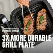 George Foreman 7-Serving 6 Qt Electric Indoor Beyond Grill and Air Fryer, 7-in-1 Functionality, Black