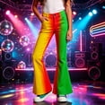 thumbnail image 4 of Teen Girls pants Color Block Kids Bottom Trousers Fashion Stretchy Denim Casual Autumn Flowy Pants For Girls With Pocket Size 15-16T, 4 of 4