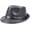Black, variant on Men Women Classic PU Leather Fedora Trilby Gangster Gentleman Hat Sun Jazz Cap