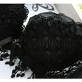 thumbnail image 5 of Magazine Women Push Up Bra Set Girl Floral Lace Underwear Set Underwire Solid Brassiere Outfit, 5 of 9