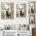 thumbnail image 4 of Designart "Majestic Moose Portrait In Beige And Gold I" Moose Floater Framed Wall Art Living Room, 4 of 5