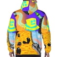 thumbnail image 6 of Lsque Geometry Dash Pattern Casual Men's Hoodie,Hooded Sweatshirt with Kangaroo Pocket,Pullover Hoodie-Medium, 6 of 8