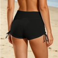 thumbnail image 5 of Rexolia Women's High Waist Swim Shorts Ruched Side Tummy Control Yoga Beach Workout Black L, 5 of 5
