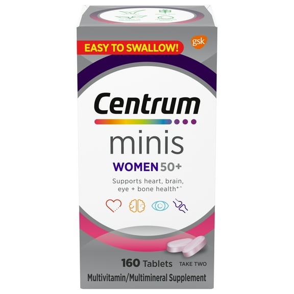 Centrum Minis Women 50 Plus Multivitamin Supplement Tablets, 160 Count