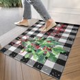 thumbnail image 4 of Merry Christmas Crystal Velvet Non-slip Floor Mat, Entryway Doormat Durable Low-Profile Mat Home Decor, Mats Washable Kitchen Bathroom Laundry Bedroom Living Room Door Mat 30x17in, 4 of 7