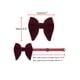 thumbnail image 3 of INSPIRE CHIC Corbata de moño de terciopelo para hombre con bolsillo preatado de color sólido ajustable rojo oscuro talla única, 3 of 4
