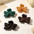 thumbnail image 3 of Hair Claw Maple Leaf Shape Back Head Hair Clip Anti-slip Teeth Shower Shark Hair Claw Versatile Use Hair Accessory, 3 of 8