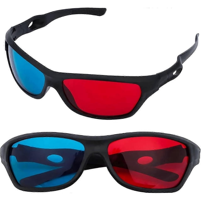 2 Pack 3D Glasses,3D Movie Game Glasses Viewing Glasses for Theater 3D Moives Games TV