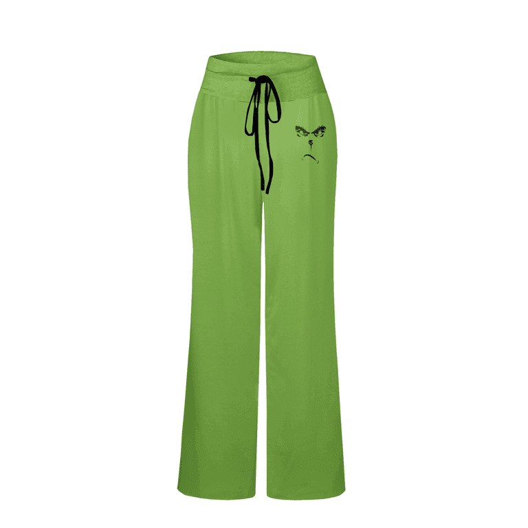 Women s Green Pajama Pants Grinch Christmas Pajamas Green Grinch Long Grinch Printed Pyjama Trousers for Adult Green