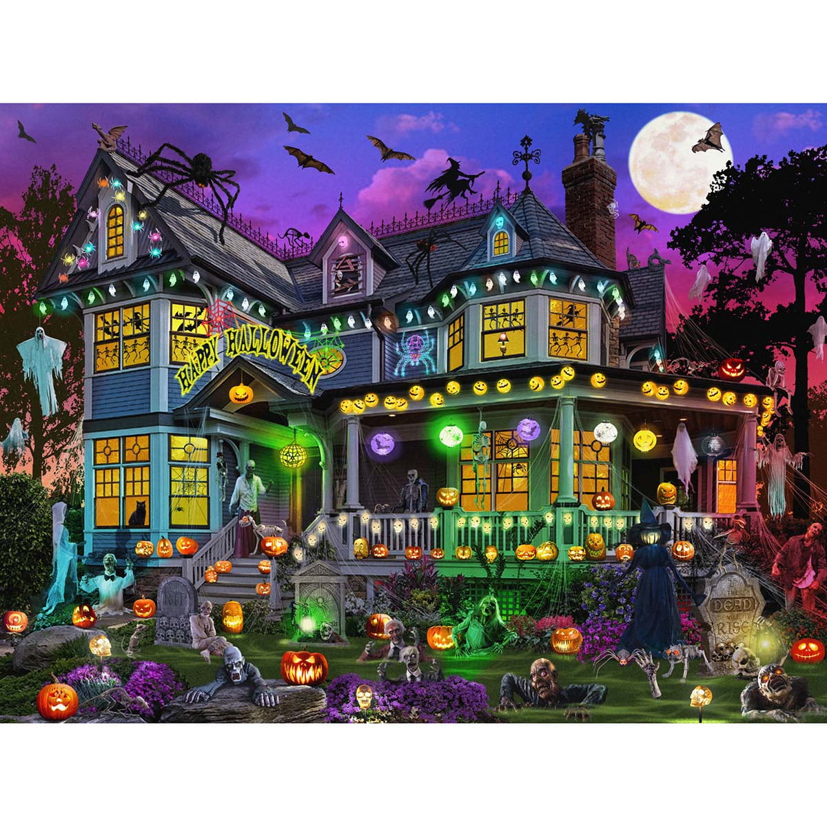 Haunted House Party, a 1000-piece Puzzle by Vermont Christmas
