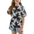 thumbnail image 3 of MKOSPLRT Girl's Oversized T Shirts 5-15 Years Short Sleeve Crew Neck Summer Shirts Trendy Tie Dye Tshirts Casual Going Out Tee Shirts, 3 of 8