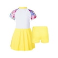 thumbnail image 2 of MSemis Girls Swimsuit One Piece Swimwear UPF 50+ Skirted Bathing Suit Swim Dress,Sizes 4-14 Yellow 12, 2 of 6