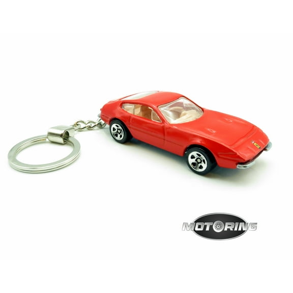 Keychain Ferrari 365 GTB Red Car Rare Novelty 1:64 Diecast