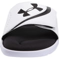 thumbnail image 2 of Under Armour Men's UA Ignite VI Slides Athletic Sandals Flip Flop Foam 3022711, White/Black, 9, 2 of 11