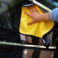 thumbnail image 2 of Toalla de lavado de coche de doble cara, color amarillo grisáceo, paño de limpieza con absorción de agua, toalla de secado gruesa profesional, 30x60, 2 of 14