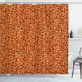 thumbnail image 1 of Geometric Shower Curtain, Polygon Triangles in Tangerine Tones Forming Abstract Shapes, Fabric Bathroom Set with Hooks, 69W X 84L Inches Extra Long, Orange Paprika Charcoal Grey, by Ambesonne, 1 of 3