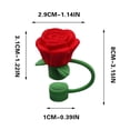 thumbnail image 3 of PEIBang Rose Flower Straw Covers,Flower Straw Tips Drinking Dust Cap,Silicone Cover Dust Proof Plugs Protector for Valentine's Gift, 3 of 5