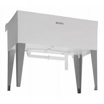 Utilatwin 19-Gallon Floor-Mount Double Bowl Laundry/Utility Tub, 34 X 40 X 24 In., White