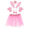 thumbnail image 1 of Niño animal traje conjunto orejas cola pajarita guantes falda fantasía vestido conejo Sunnimix Juego de Traje de Animales de los Niños, 1 of 8