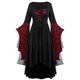 thumbnail image 1 of Women Vampire Costume Dress for Halloween Ball Gown Renaissance Masquerade Dress up Party Role, 1 of 3