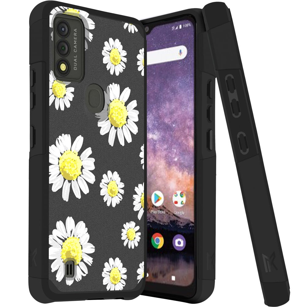 Compatible With Wiko Y82 Case , White Flower Pattern Pu Leather Cover With  Strap Magnetic Wallet Bookstyle Case For Wiko Y82, Fruugo Ie