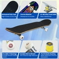 thumbnail image 2 of Complete Skateboards for Beginners,7 Layer Canadian Maple Double Kick Deck,31''Pro Cruiser Blacklight Skate Board, 2 of 5
