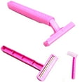 thumbnail image 2 of 10 Disposable Razors Twin Blade Shaving Women Hair Removal Trimmer Shaver Pink, 2 of 7