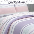 thumbnail image 5 of Cozy Line Lavender Blue Pink Ruffles Girl 100% Cotton Reversible Quilt Bedding Set (Twin-2 Piece), 5 of 6