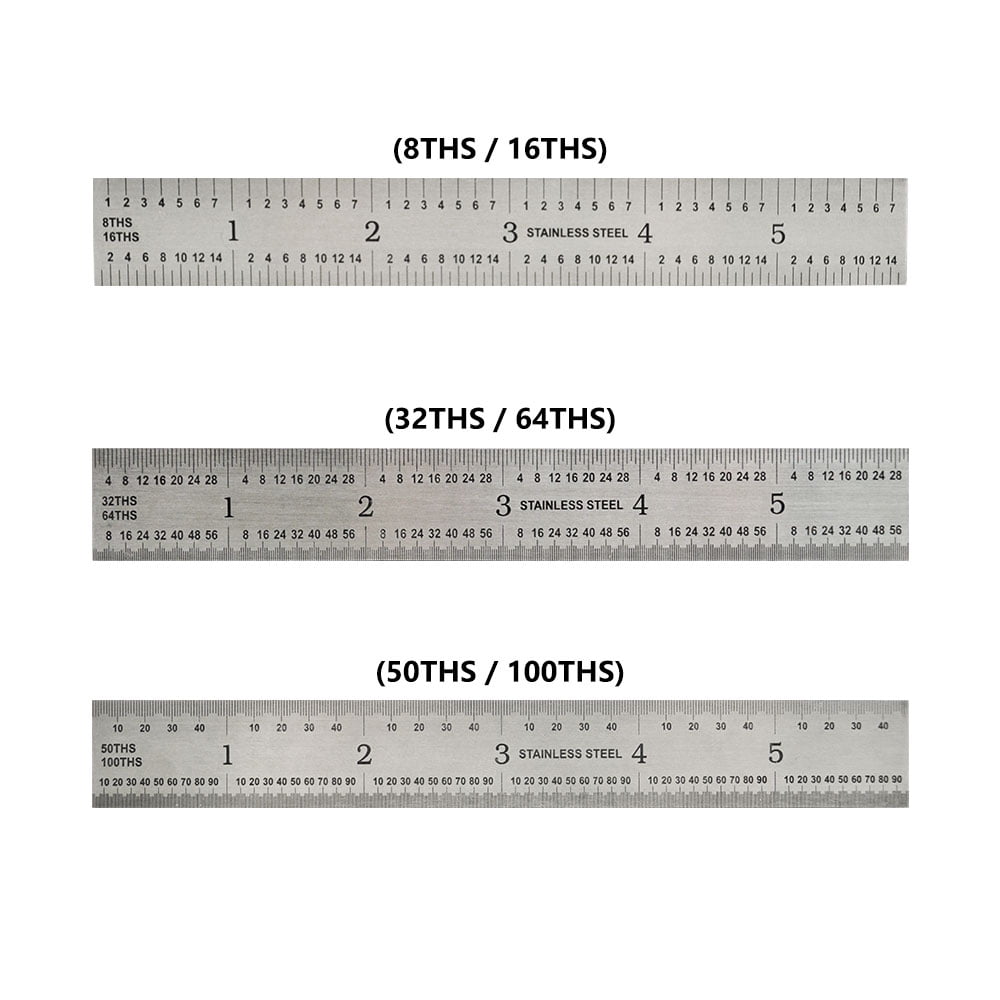 1/100 1/10 1/32 USA PEC 6" Flexible Stainless 5R Machinist ruler/rule 1/64 