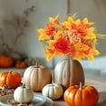 thumbnail image 5 of XIA0LE 1 Bundles Fall Flowers Artificial Sunflowers Maple Leaf Bouquet, Faux Sunflowers With Fall Chrysanthemums Flower Arrangements For Home Decoration Cemetery Grave Fall Decor Thanksgiving, 5 of 6