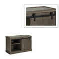 thumbnail image 2 of Benjara Wooden Credenza with Faux Cement Top and Sliding Door Storage, Large, Gray, 2 of 3