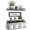 Black-Upgrade, variant on Floating Shelves, Bathroom Shelves Over Toilet, Wall Mounted Floating Shelves With Wire Basket, Wooden, 3 Shelves, 16.5x6x5.5 In