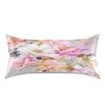 thumbnail image 3 of Haosy Satin Pillowcase for Hair and Skin Standard Cooling Silk Pillow Case with Envelope Closure Abstract Watercolor Flower 20"x26", 3 of 9