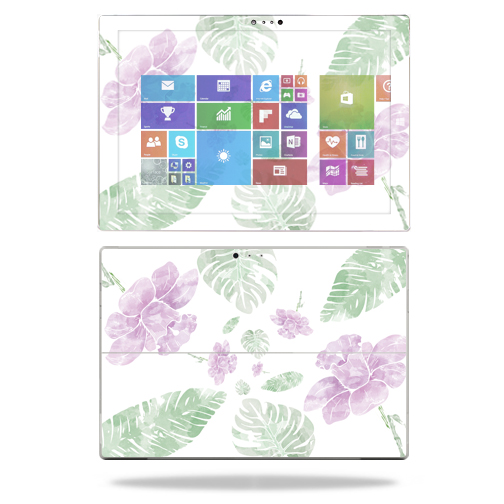 Skin Decal Wrap Compatible With Microsoft Surface Pro 3 Tablet Sticker Design Water Color Flowers - image 1 of 4