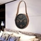 thumbnail image 5 of Reloj de pared dorado redondo de 12 pulgadas con pantalla grande y cinturón de PU, 5 of 5