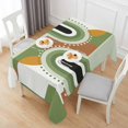 thumbnail image 6 of Modern, Table Cloth Waterproof Tablecloths, Middle Century Abstract Geometric Olive Green Tablecloth Dining Table Cover for Kitchen Party Tabletop Outdoor, Rectangle Tablecloth 60x120 Inch, 6 of 9