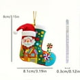 thumbnail image 2 of mfyjkho Colgante acrílico de Papá Noel y muñeco de nieve para coche, cadena para espejo retrovisor, llavero y mochila (1 unidad), 2 of 3