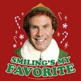 thumbnail image 2 of Junior's Elf Buddy I Like to Smile  Graphic Tee Red Medium, 2 of 3
