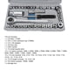 thumbnail image 3 of Conjunto de Zócalo de Transmisio, Sae Metric de 1/4 Pulgadas 3/8 Pulgadas Kit de Zócalo de Transmision 40pcs para reparación del Hogar para automotriz, 3 of 7